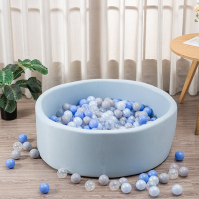 simpa Soft Foam Ball Pit with 200 Blue 90cm x 30cm