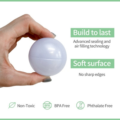 White little polystyrene foam balls as background Stock Photo
