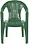 simpa Solana Green Plastic Garden Chairs - Set of 4