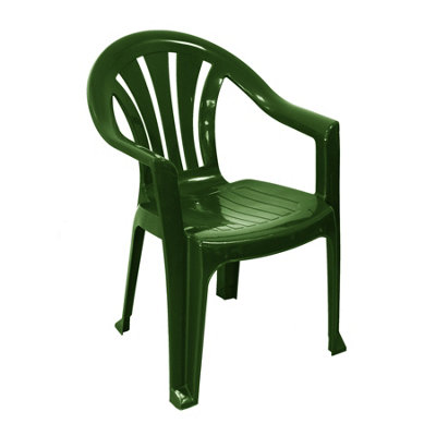 simpa Solana Green Plastic Garden Chairs Set of