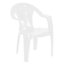 simpa Solana White Plastic Garden Chairs - Set of 4