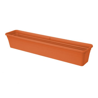 simpa Terracotta Balcony Window Trough with Watering System