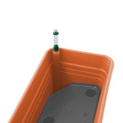 simpa Terracotta Balcony Window Trough with Watering System - 4