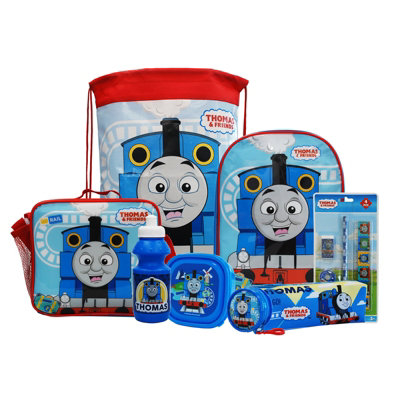 simpa Thomas & Friends 8PC Back to School Bundle with Insulated Lunch Bag.
