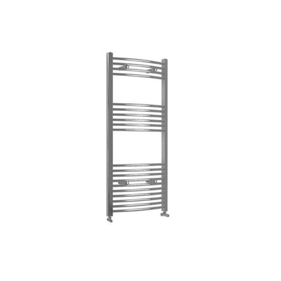 Simple Bathroom 1200x500mm Chrome Designer Curved Ladder Style Radiator