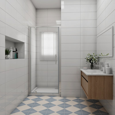 Simple Bathroom 800x1850mm Pivot Shower Enclosure Tempered Glass Screen ...