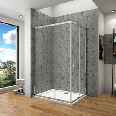 Simple Bathroom 800x700x1850mm Corner Entry Shower Enclosure and ...