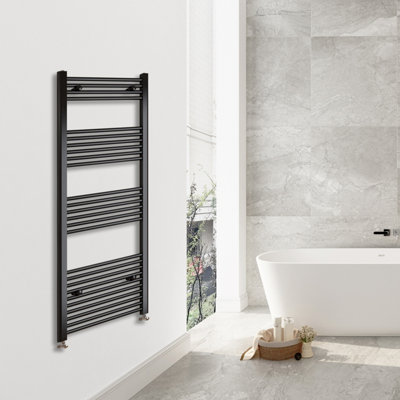 SIMPLE Bathroom Black High Heat Output 1600x500mm Straight Radiator ...