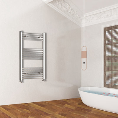 Simple Bathroom Chrome 1000x400mm Vertical Flat Towel radiator
