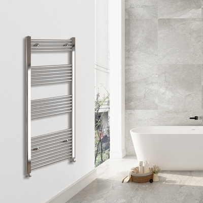 SIMPLE Bathroom Chrome High Heat Output 1600x600mm Straight Radiator ...