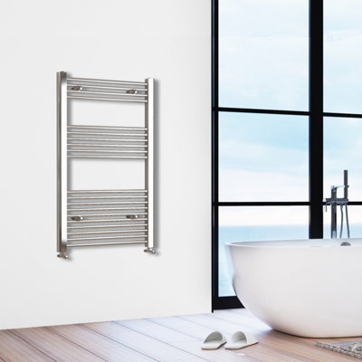 SIMPLE Bathroom High Heat Output Chrome 1200x600mm Straight Radiator ...