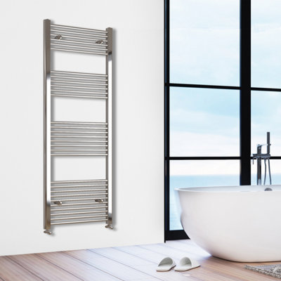 SIMPLE Bathroom High Heat Output Chrome 1800x450mm Straight Radiator ...