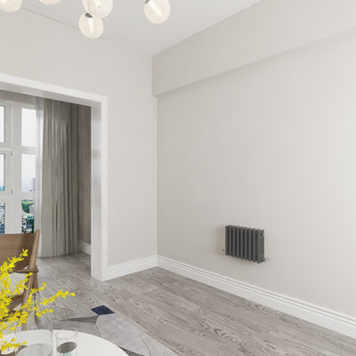 SIMPLE Bathroom Modern Radiator 3 Column 300x425mm Anthracite Cast Iron ...