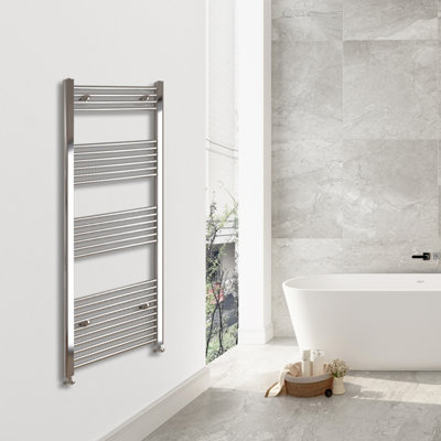 Simple Bathroom Straight Heated Towel Warmer Ladder Rail Radiator ...