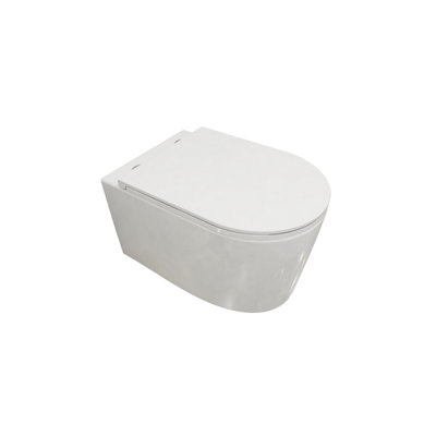 Simple Bathrooms 1.14M Concealed Cistern & Rimless Round Wall Hung 