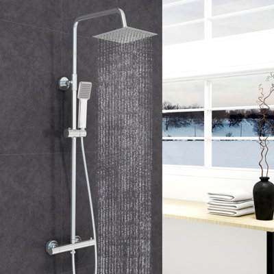 Simple Bathrooms Exposed Thermostatic Mixer Shower Wall-mounted Set ...