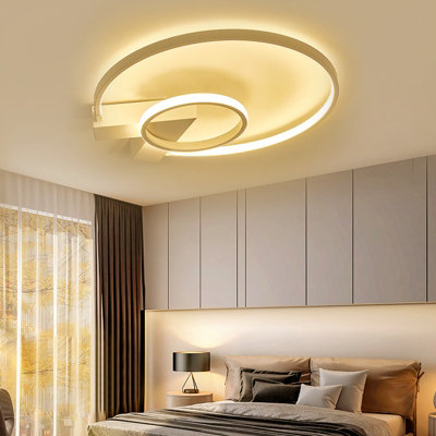 Simple Geometric LED Ceiling Light Fixture for Bedroom 50cm