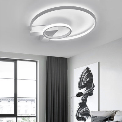 Simple Geometric LED Ceiling Light Fixture for Bedroom 50cm