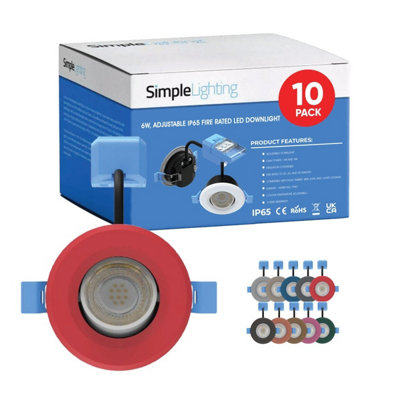 Simple Lighting Light grey tilt LED fire rated colour adjustable ...