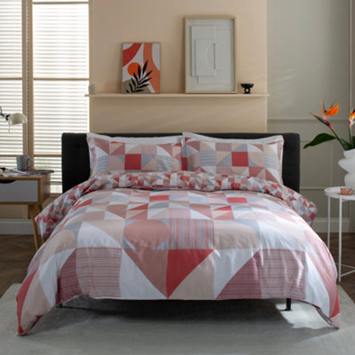 Simple Shapes Printed Cotton Rich 200 Thread Count Duvet Set