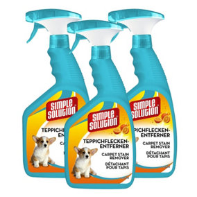 Simple Solution 3PC Oxy Charged Carpet Stain Remover Spray 945 ml - Orange