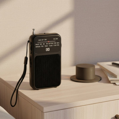 Simple Style Portable AM FM Pointer Radio with Speaker Headphone Jack ...