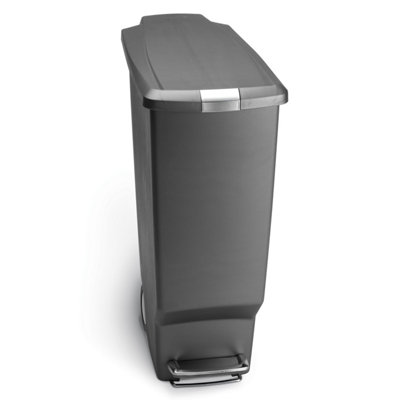 simplehuman 40L Slim Kitchen Pedal Bin with Lid Lock, Silent
