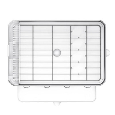 simplehuman Stainless Steel Frame Dish Rack, Rust-Proof, with Swivel ...