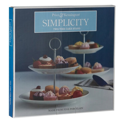 Simplicity 2 Tier Cake Stand & Cake Server Set - 4