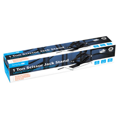 Simply 1 Tonne Scissor Jack with secure base for small cars