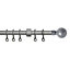 Simply 13-16mm Silver Curtain Ball Pole Extendable 120-210cm