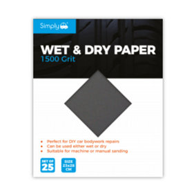 Simply 1500 Grit Wet and Dry 25 Pack