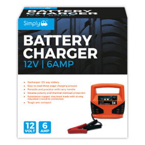 Simply 6 Amp Battery Charger for Lead Batteries