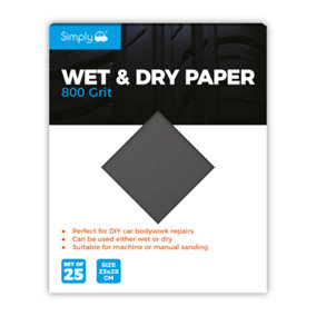 Simply 800 Grit Wet and Dry 25 Pack