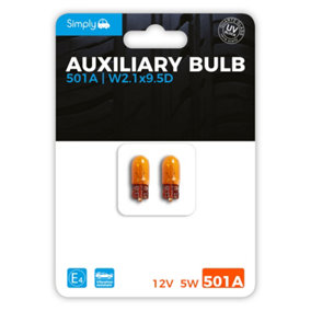 Simply Amber 501 bulb x 2 Blister Pack