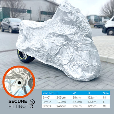 SIMPLY AUTO Motorcycle Cover Water Resistant Elastic Sun Protector ...