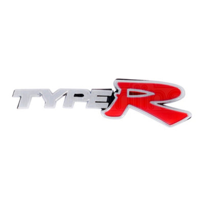 Simply Auto Self Adhesive Type R Chrome Badge Decals Emblems Body ...