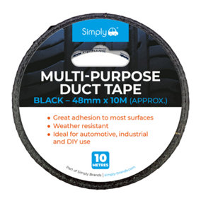 Simply Black Duct Tape 48mm x 10 Metre