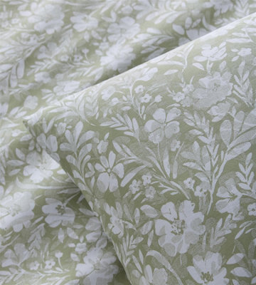 Simply Charlotte Olivia Duvet Cover Set Floral Sage Bedding