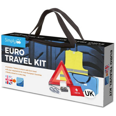 GADLANE 6PC European Car Driving Travel Kit Emergency EU Abroad Europe | UK