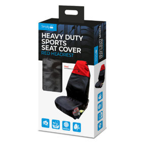 Simply Heavy Duty Seat Cover Red Top