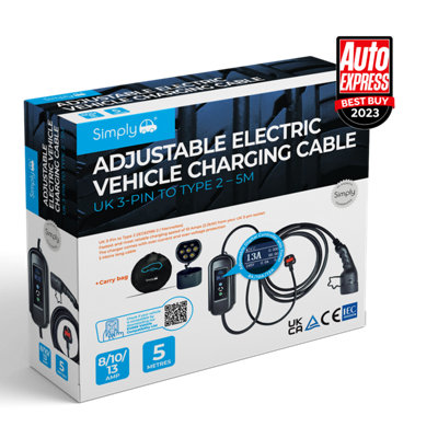 Simply Premium Adjustable Amperage Electric Vehicle FastCharging 3.1kW
