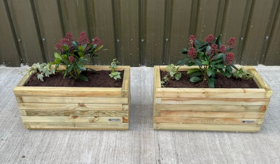 Simply Wood Signature Classic TROUGH Planter - Large X 2