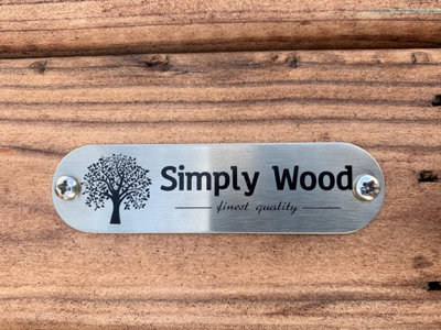 Simply Wood Stained Trough Wooden Garden Planter - Extra Large