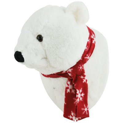 Singing Polar Bear Head Wall Decoration