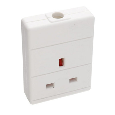 Single 1 Gang Trailing Socket Extension - White