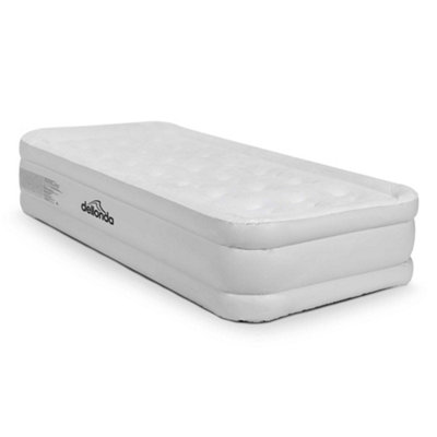 Single Air Bed, Raised with Removable Electric Pump, Carry Bag