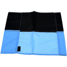 Single All Weather Football Corner Flag - SKY BLUE & BLACK - Outdoor Polyester