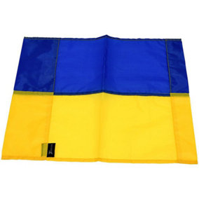 Single All Weather Football Corner Flag - YELLOW & ROYAL BLUE Outdoor Polyester