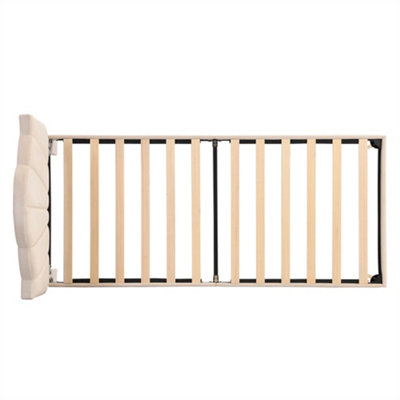 Single Bed-3ft, Shell-like Bed with Golden Iron Legs, Height-adjustable ...